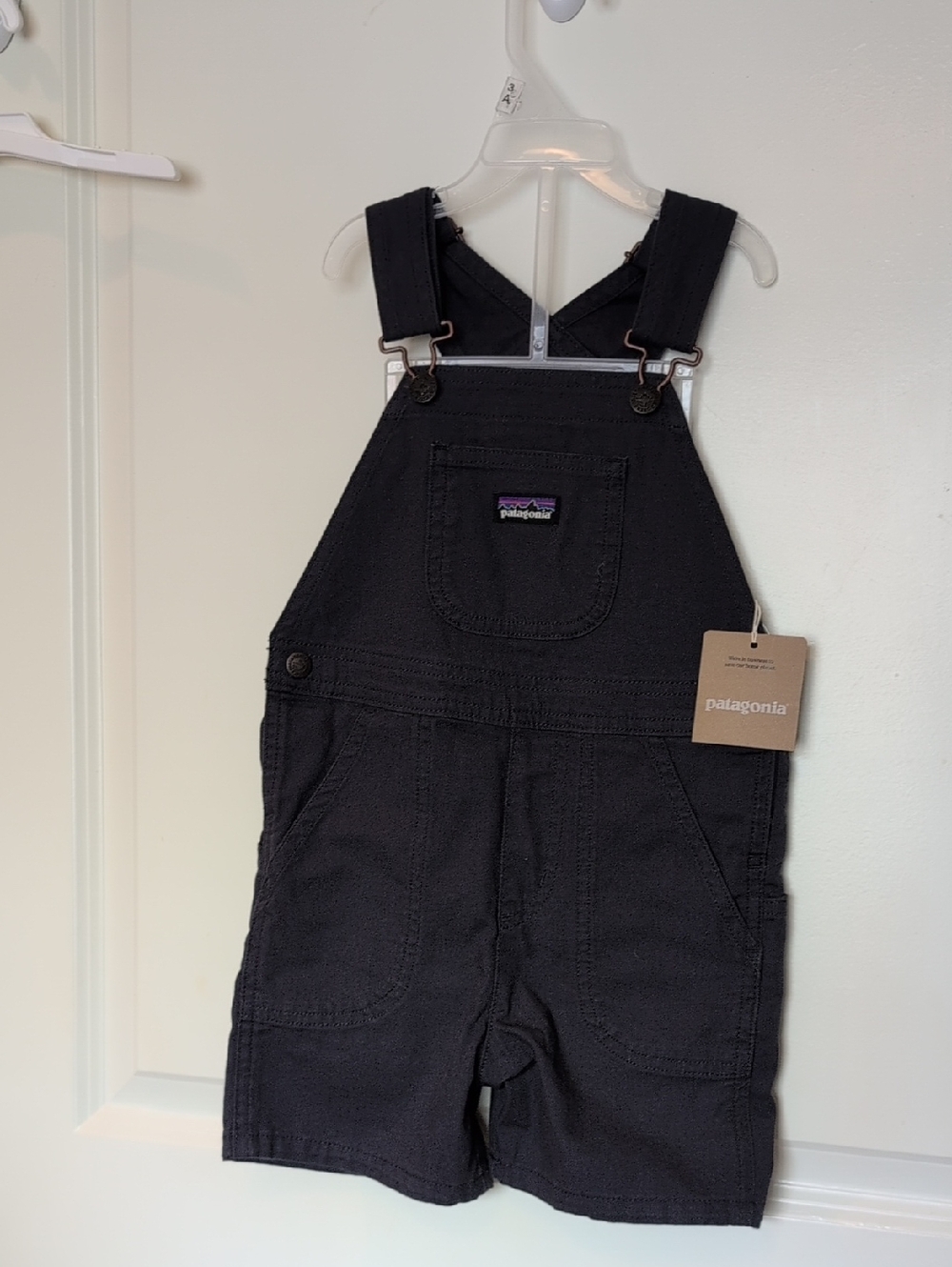 NWT 4T Patagonia Navy Short Overalls with Front/Back Pockets